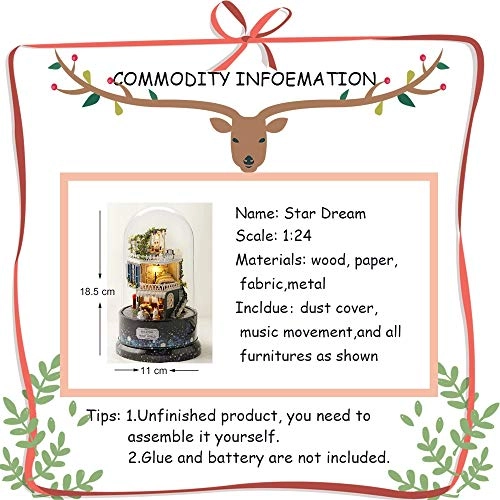 Rotatable Music Box - Miniature Wooden House DIY