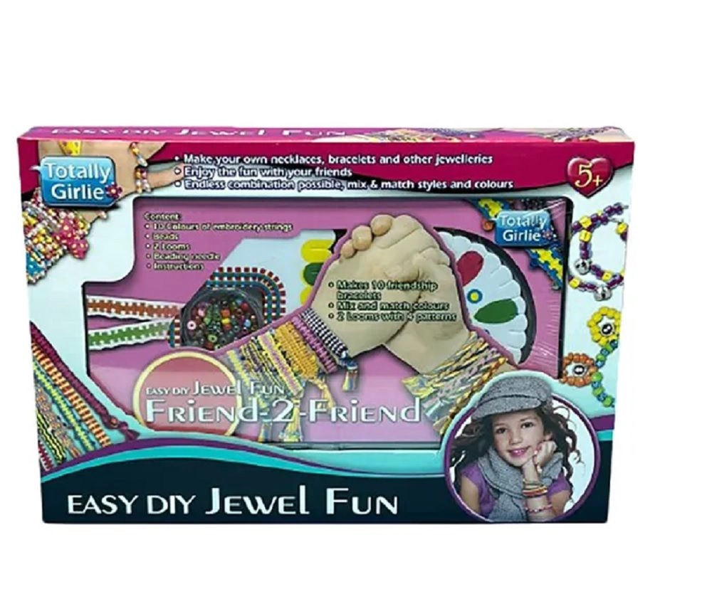 Easy Jewel Fun Friend-2-Friend - Makes 10 Friendship Bracelets 2 Looms