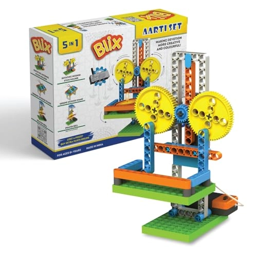 Blix Aarti Construction Set - 5-in-1 75+ pcs Motorized for ages 8+
