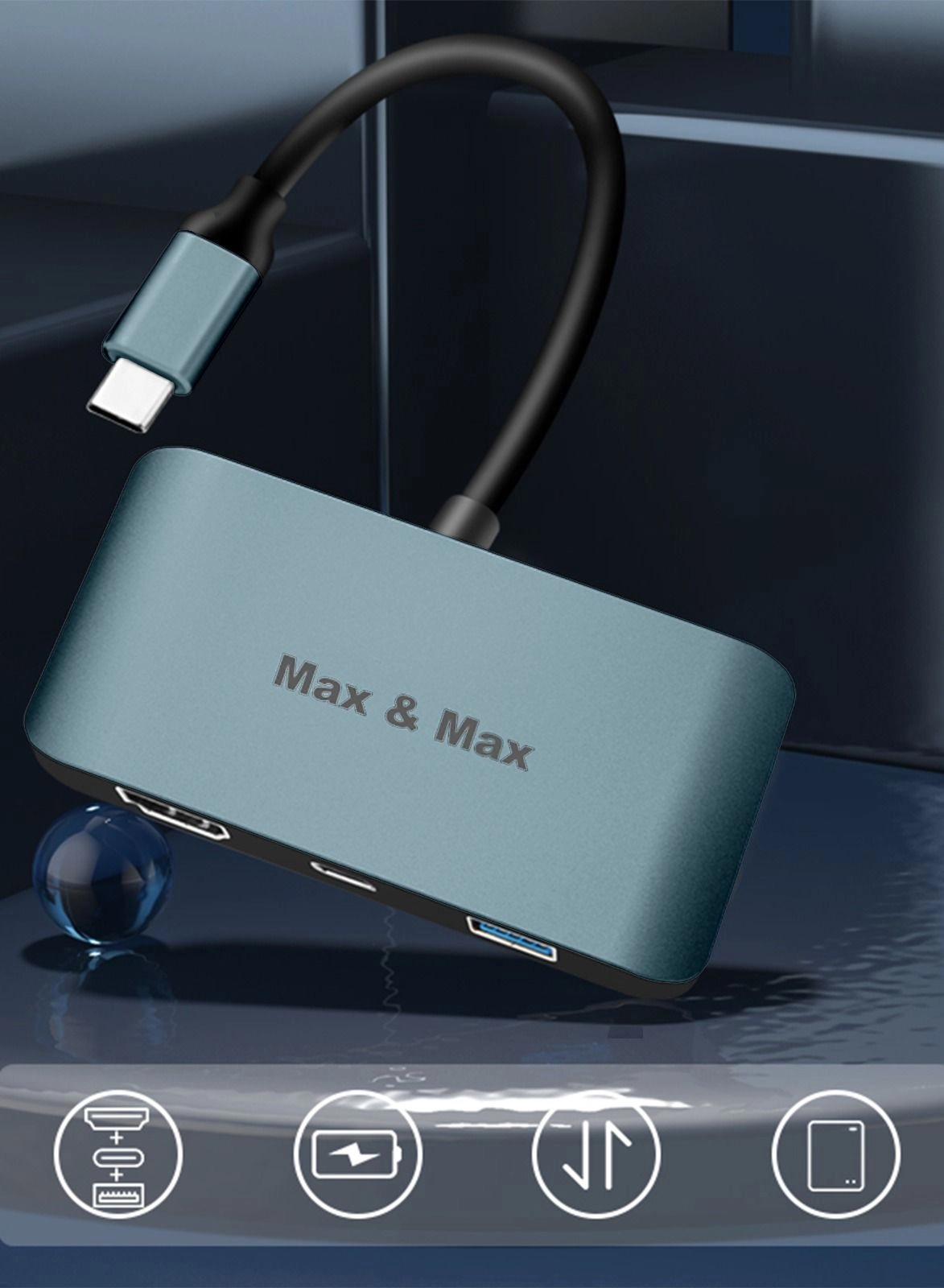 MX-MC107 - 3 in 1 USB Type-C HDMI+USB