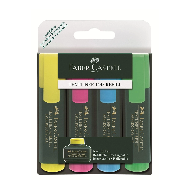 TextLiner 1548 - Flo Blue;Flo Green;Flo Pink;Flo Yellow Chisel Tip