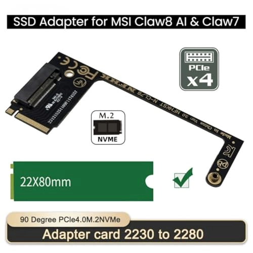 CLAW8AI/CLAW7 SSD Upgrade Extension Adapter - 8TB 2230 to 2280 mm