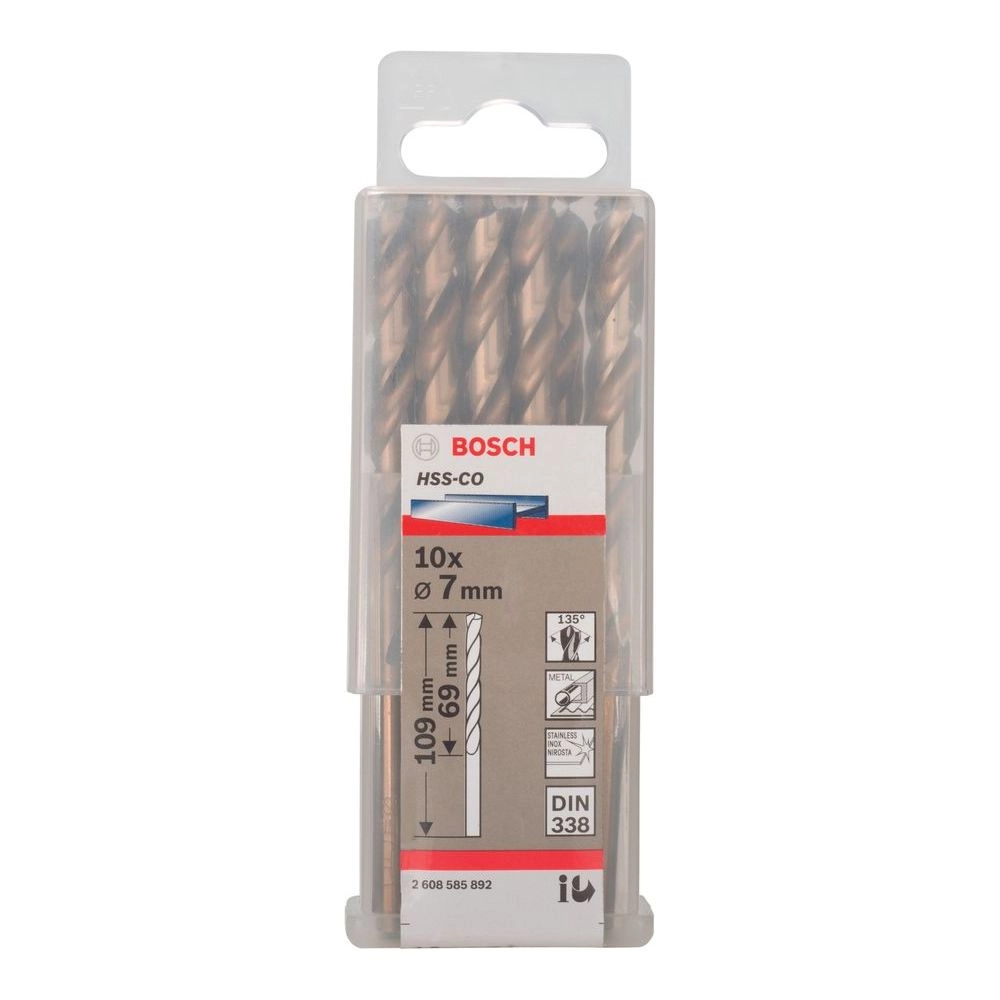 Bosch HSS-Co Metal Drill Bits - 10 piece(s) 7.0 mm