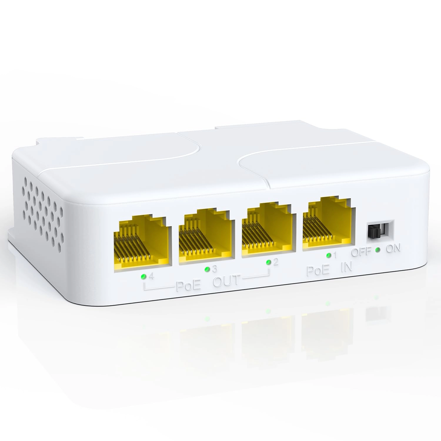 4 Port PoE Extender - 44-57V 24W 3 IEEE802.3af/at 10/100Mbps 30W