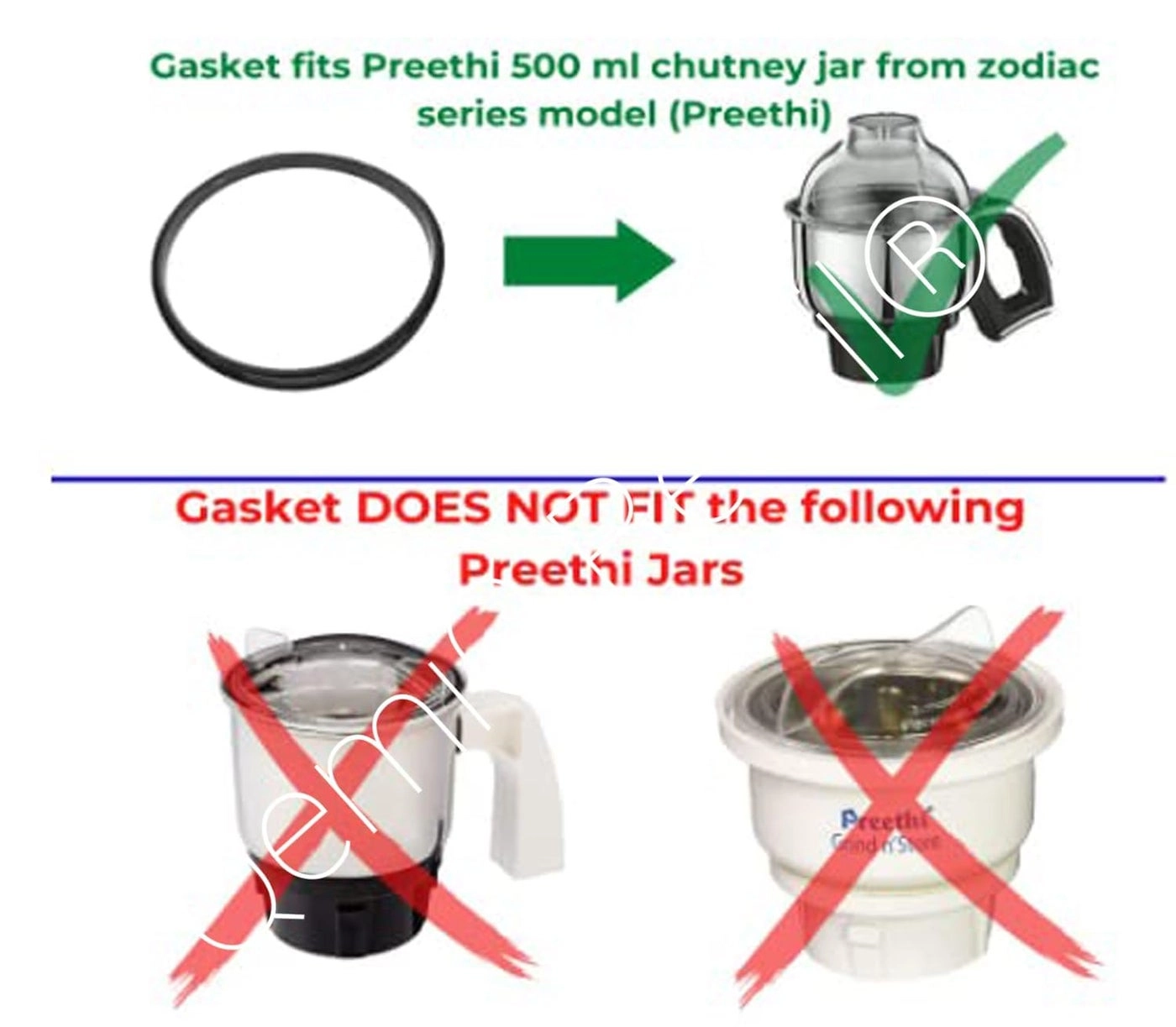 Mixer Grinder Chutney Small JAR Gasket - 4 Units Silicone 91 cm