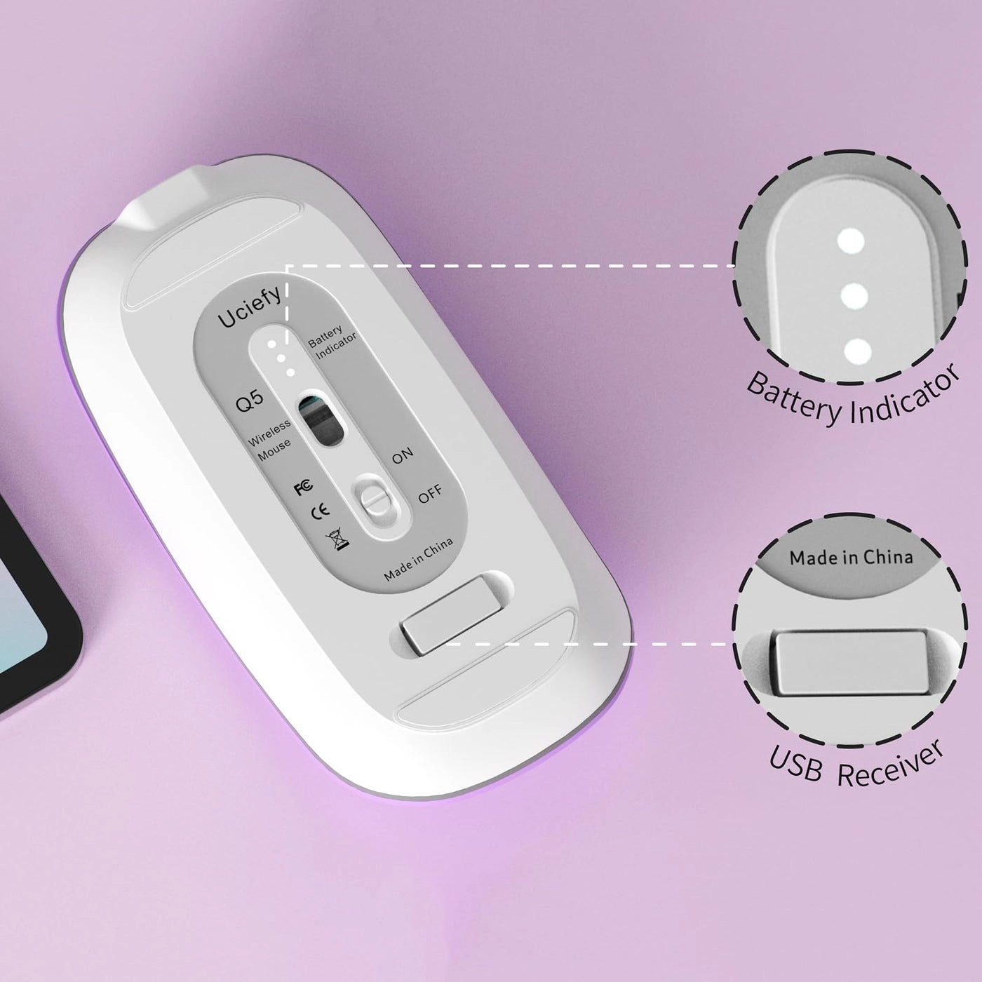 Q5 Slim Rechargeable Mouse - Wireless