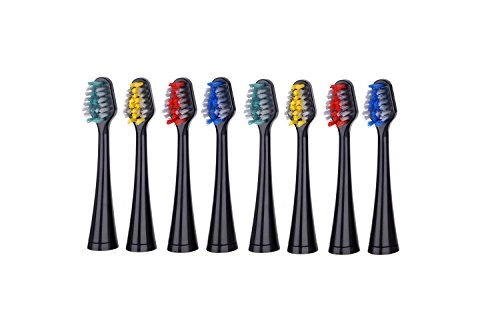 Replacement Brush Head - 8 Pack Black
