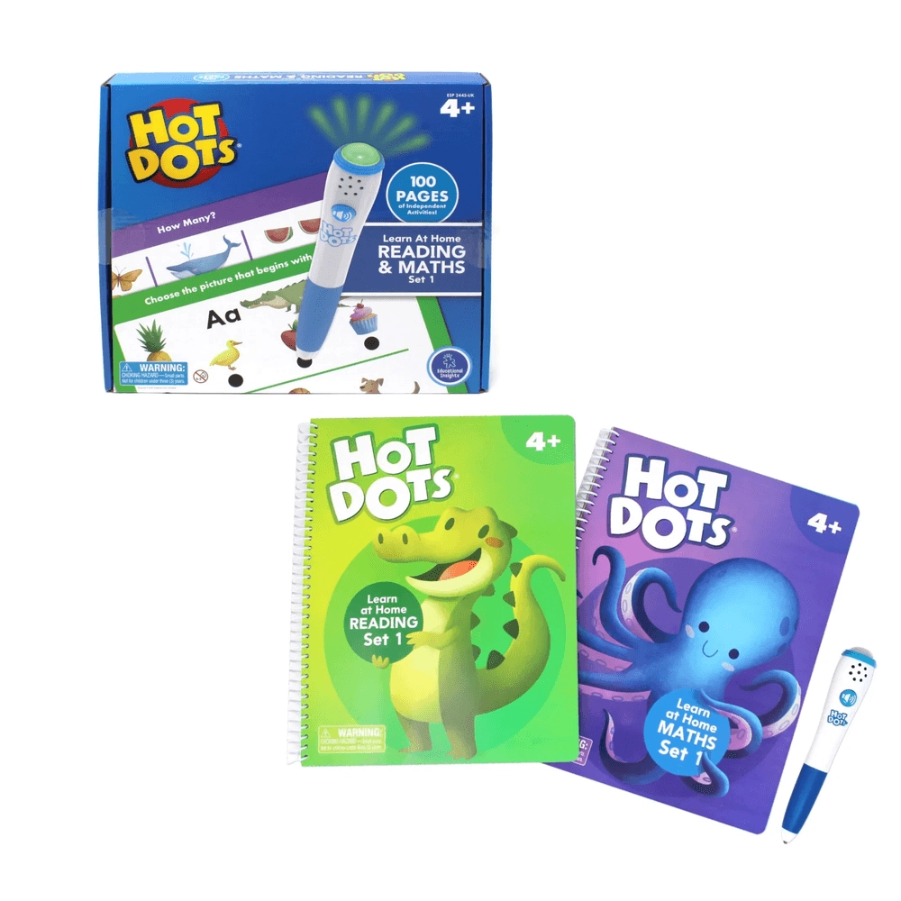 Hot Dots Learn At Home Reading And Maths Set 1 - Suitable for 4 years and above