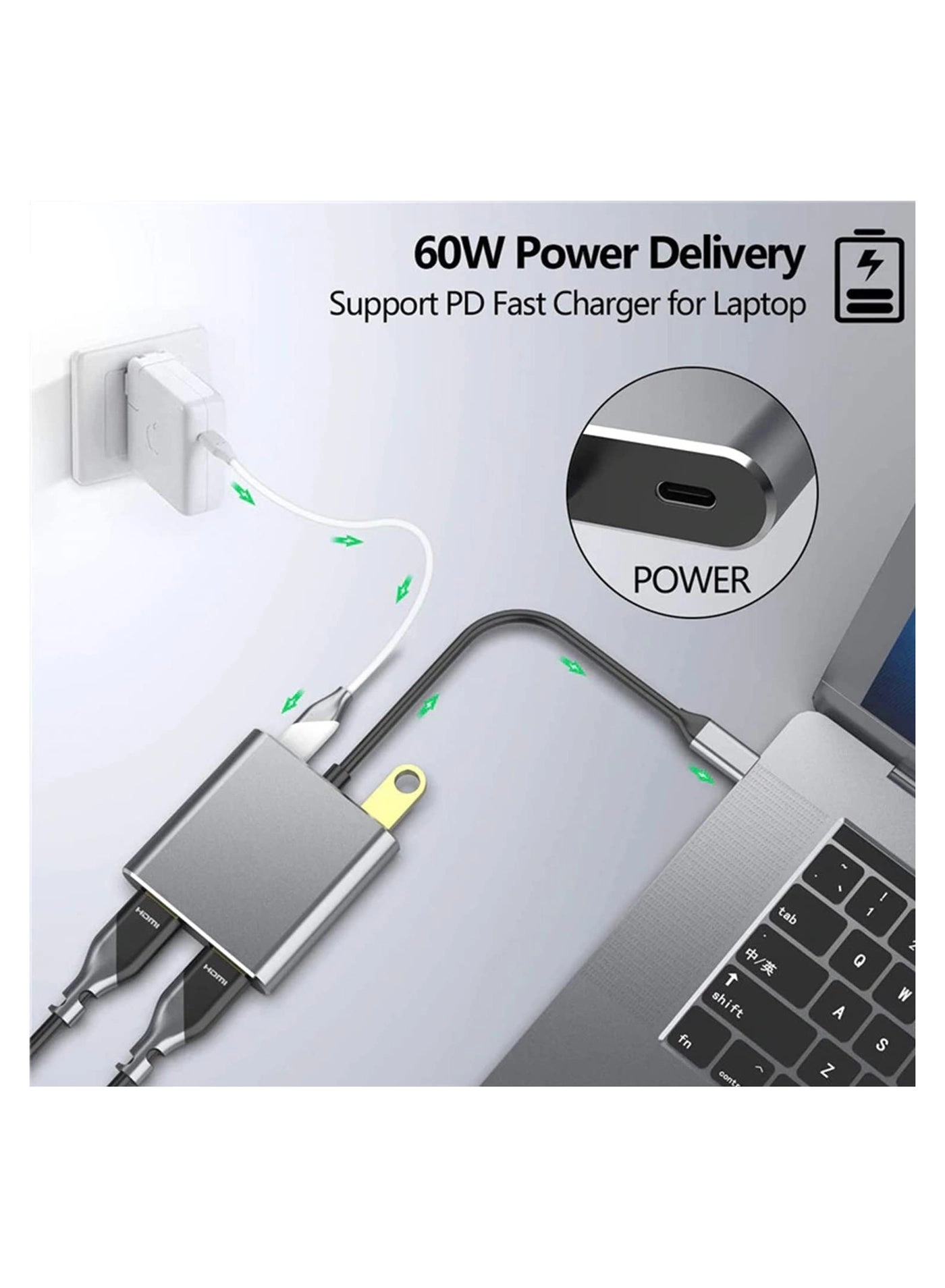 USB C Docking Station - 4K Triple Display 100W PD USB3.0