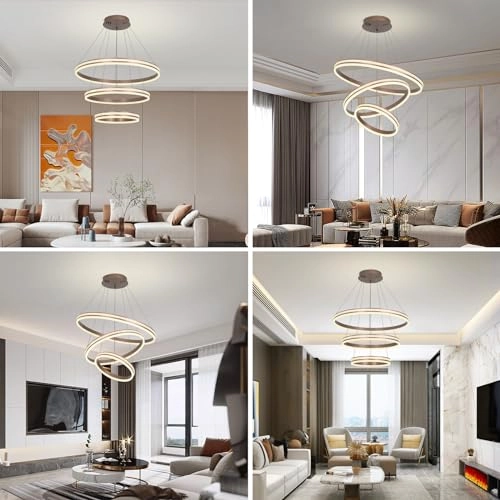 Modern LED Chandelier - 3000K-6000K Dimmable
