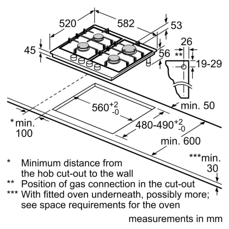 Series 6 PCP6A5I90M Gas hob