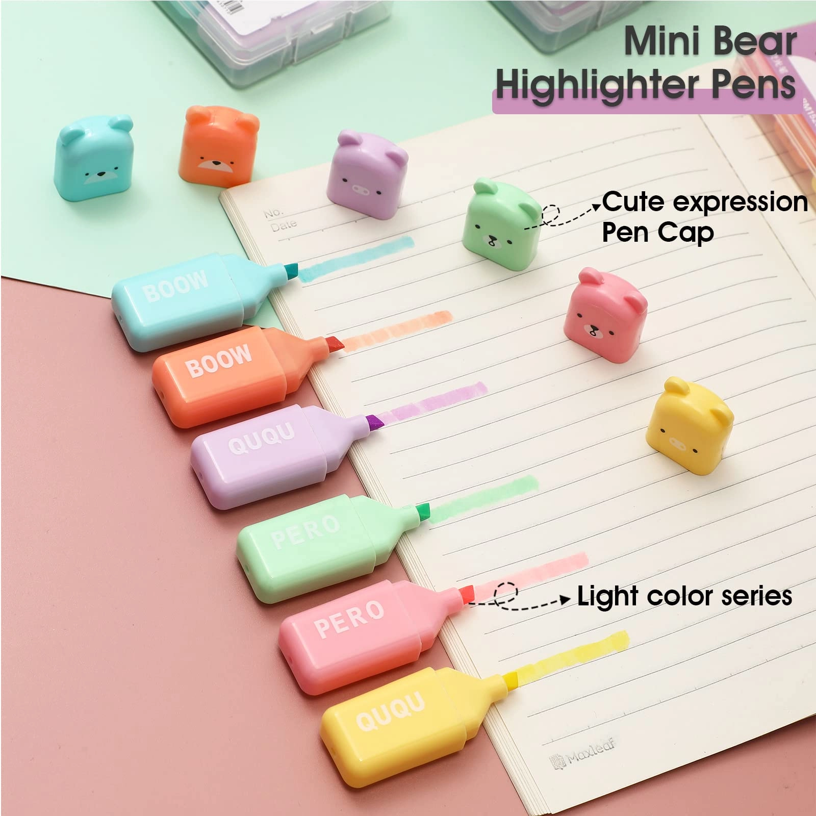 Cute Mini Bear Highlighter - Blue Chisel