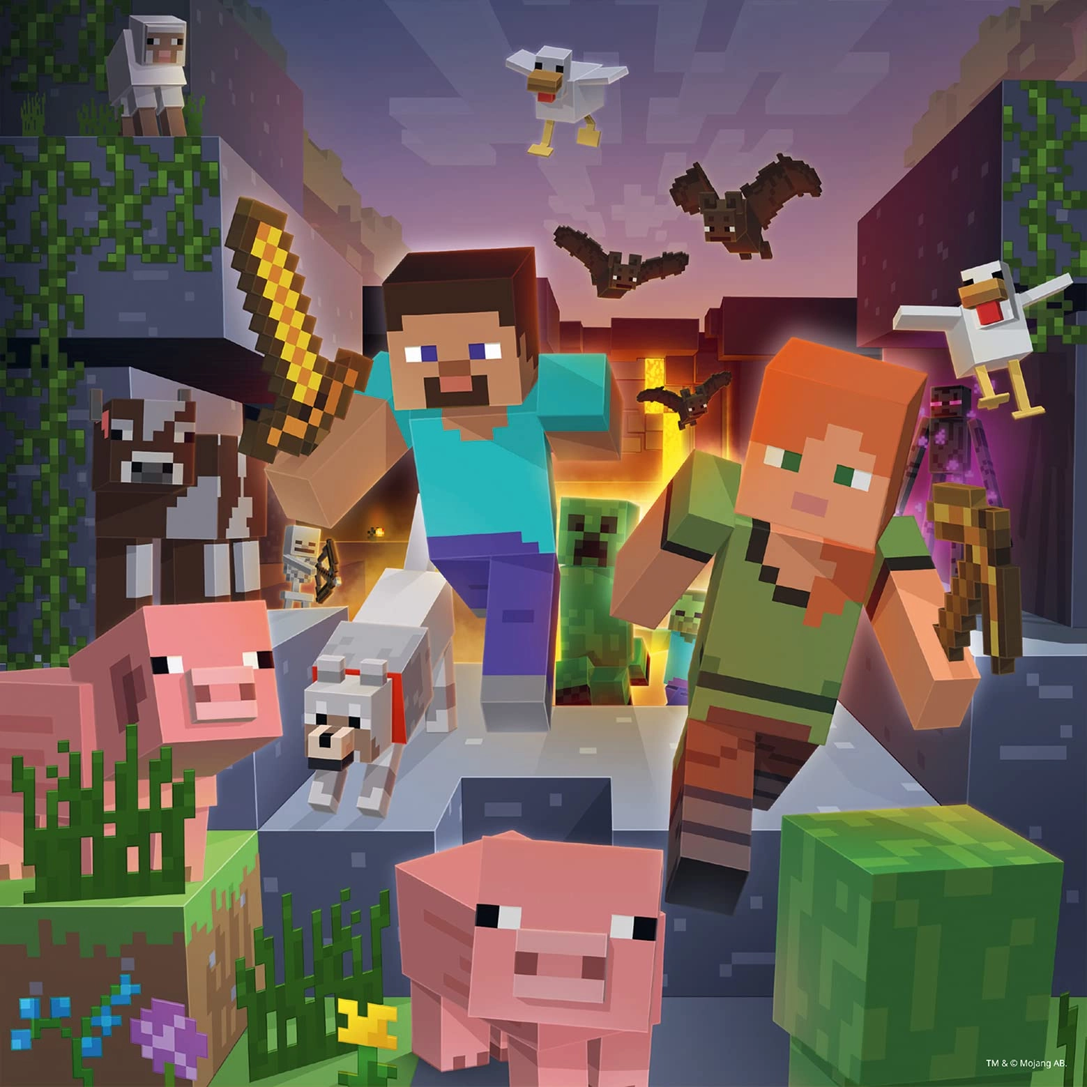 Minecraft 3-in-1 Puzzle (5621) - 3 x 49 pcs