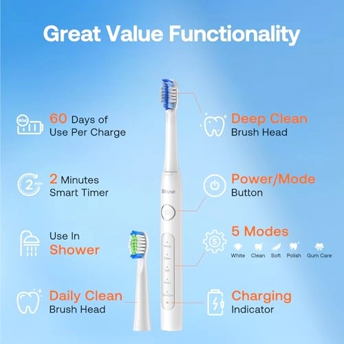 D2 - 40000 movements per minute 8 Replacement Heads 5 Modes