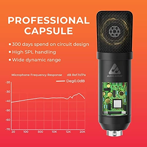 AM-C2 XLR Microphone - Condenser Kit Pro MAX Boom Arm