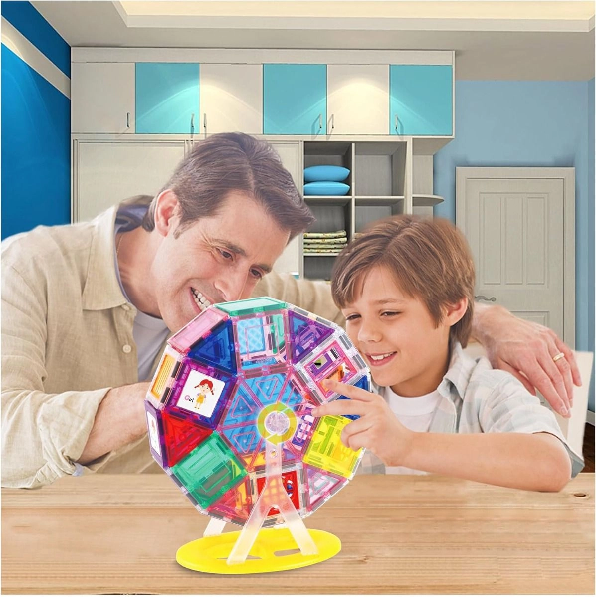 Magnetic Tiles Ferris Wheel - 63 pcs