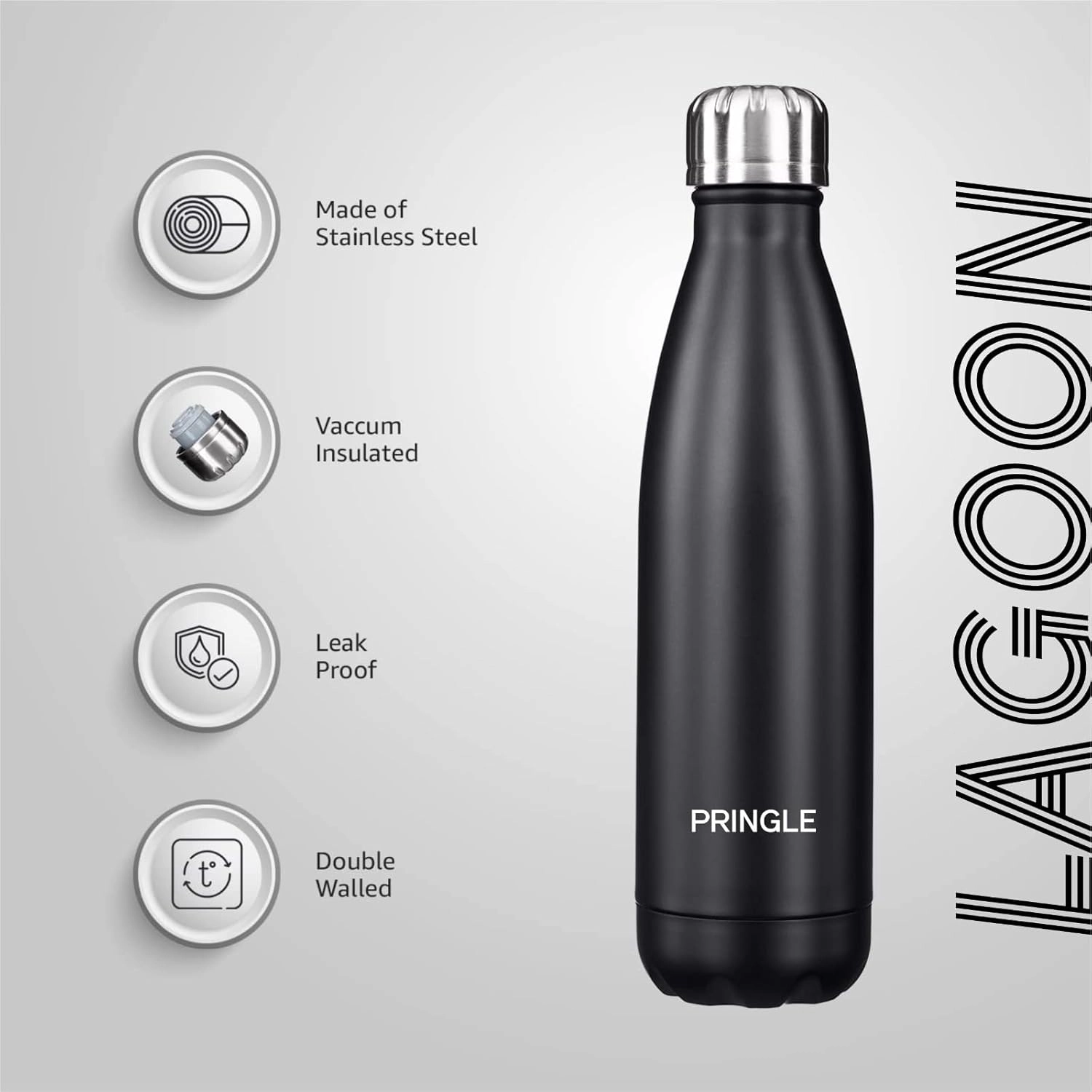 Combo NEOLaggon500MlBLK + Flipper Hydrosteel Flask
