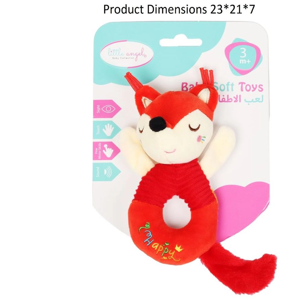 Little Angel Soft Stuffed Rattle Pacifying Toy - Suitable for 3 months and above Fox