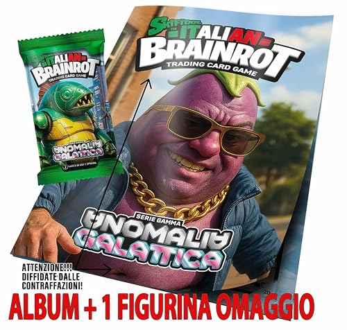 Skifidol Italian Brainrot Album + Sachet - 7 Collector Cards Galactic Anomaly Gamma (Italian)