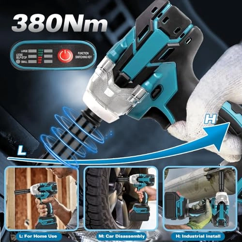 Cordless Impact Wrench - 380N.m 1/2"