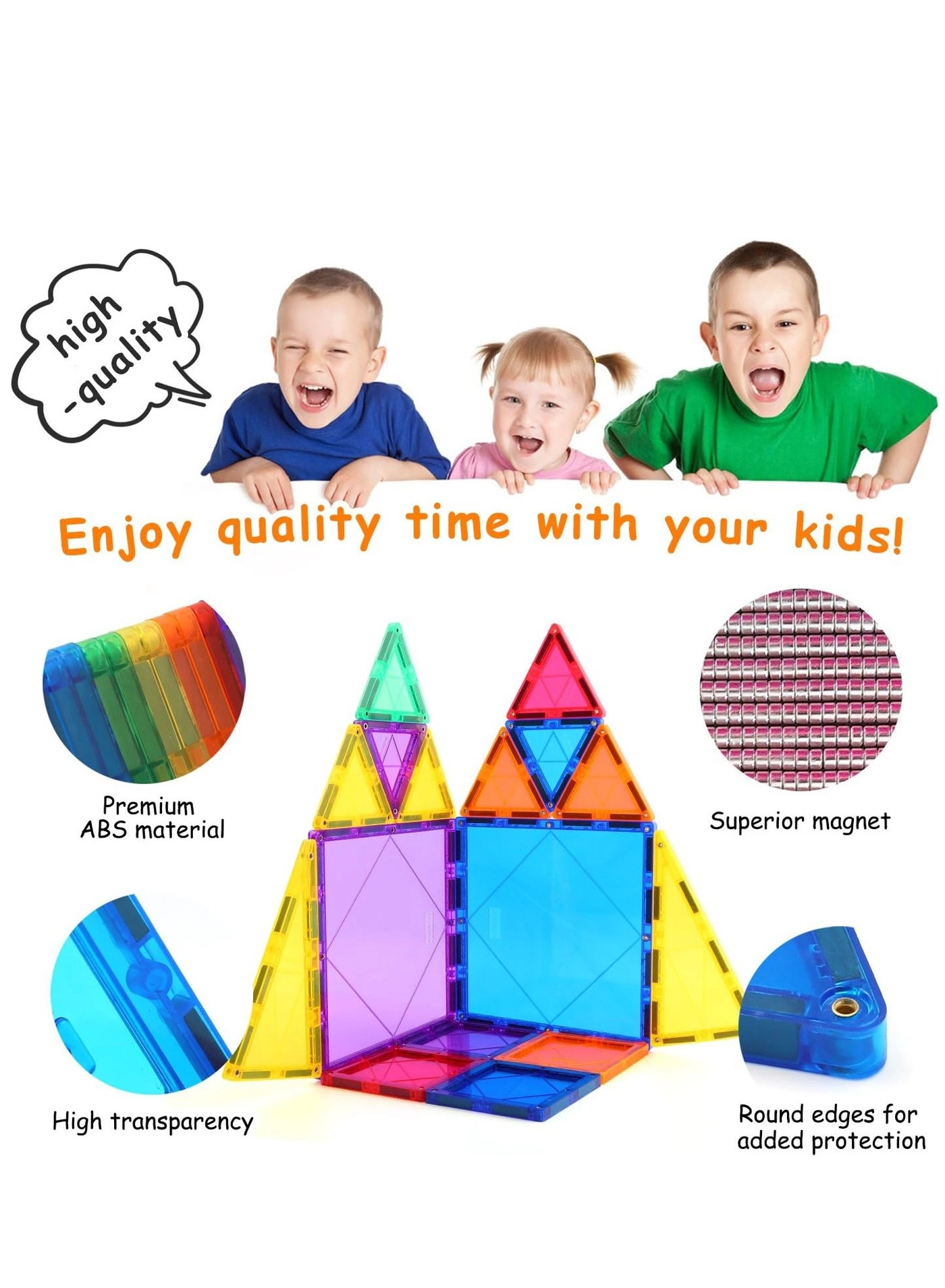 Magnetic 3D Building Blocks - 3+ 120 pieces