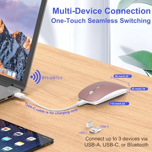 Rechargeable Silent Slim Mouse - Bluetooth