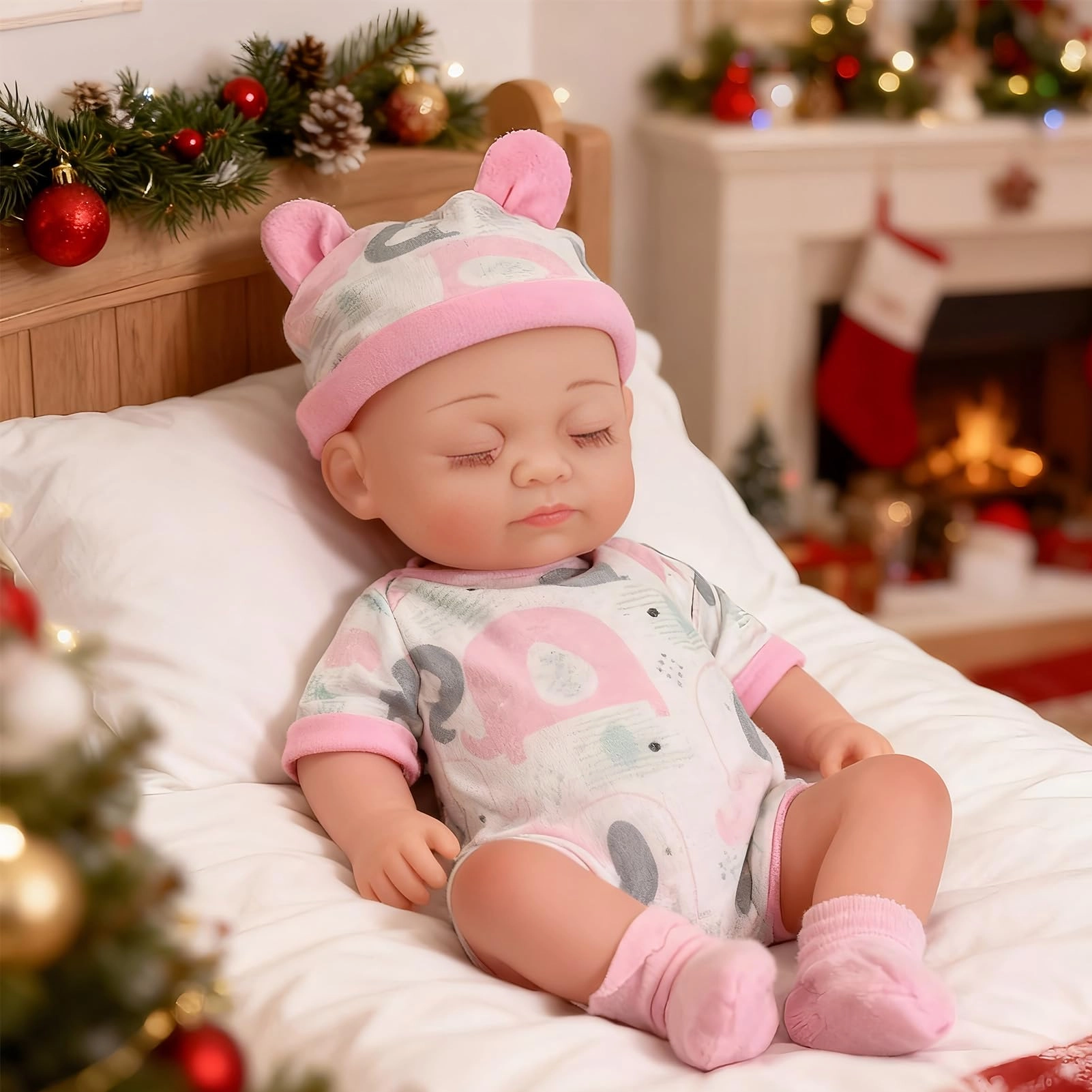 Reborn Baby Doll - 10 inch Silicone Girl Ages 3+ Gift Set