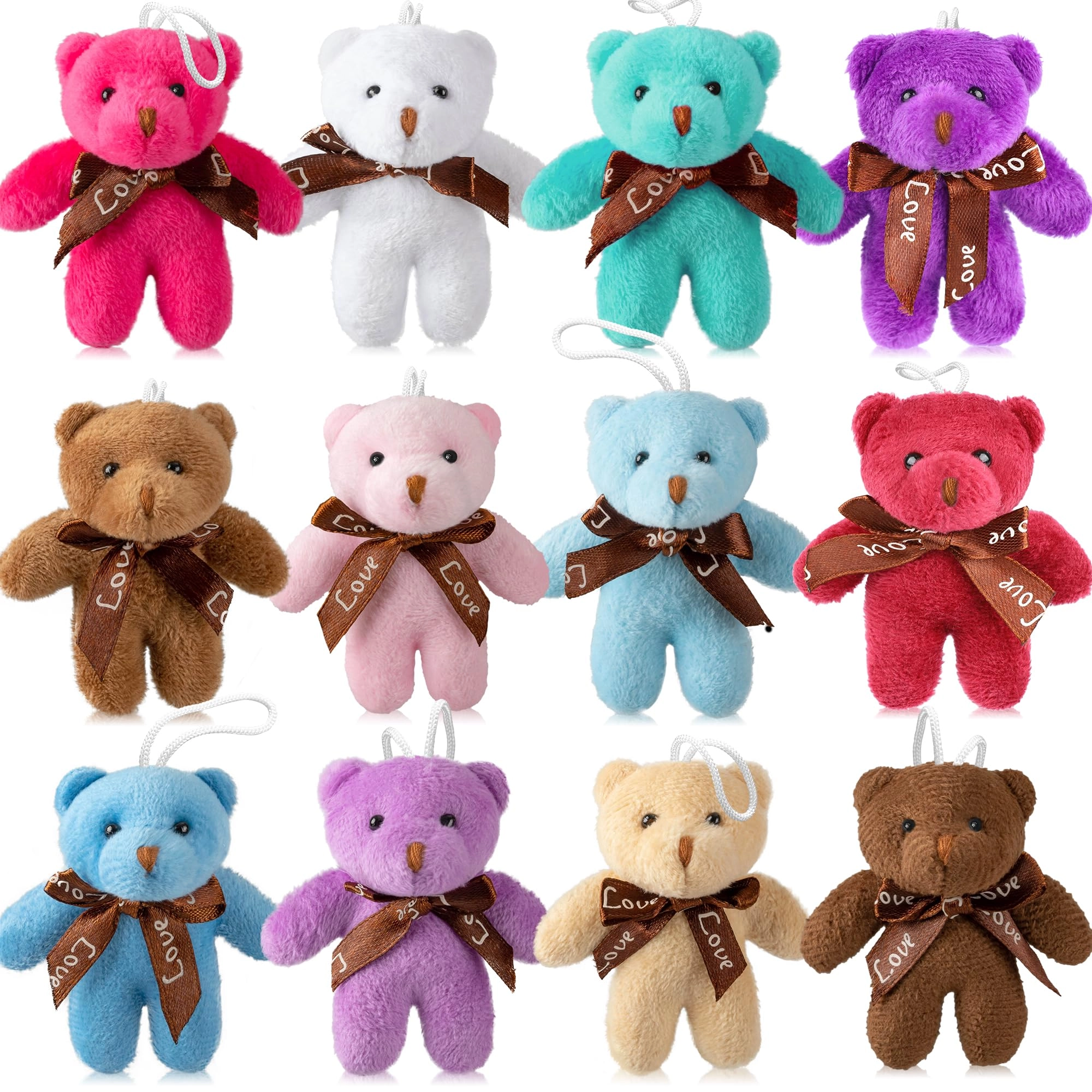 Sofier Mini Stuffed Animals - 12 Packs 2-3 inches Multicolor