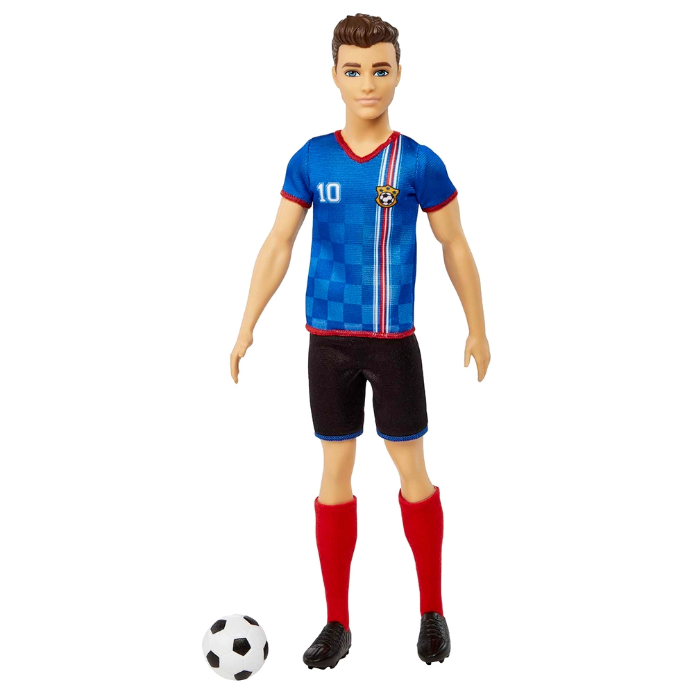 Ken Soccer Player Doll - 11.5 in Cropped Hair Soccer Ball Ages 3+