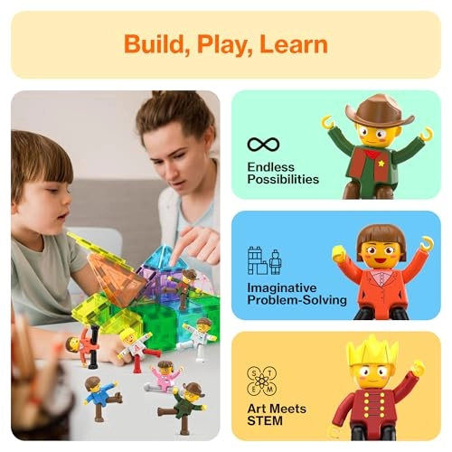 Magnetic Character Action Figures - 15 pcs