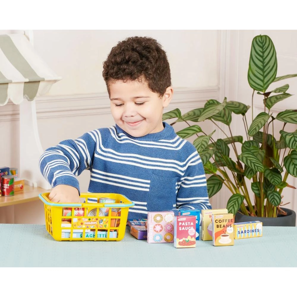 Toy Shopping Basket With Food - 20 pcs (62850)