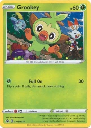 Pokémon Pokemon Grookey SWSH070 - English + Toploader