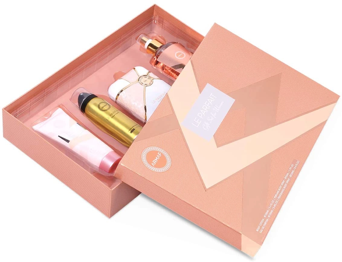 Sterling Perfumes Le Parfait + Perfumed Body Spray + Body Lotion + Fragrance Body Spray - Eau de Parfum 4 Pieces