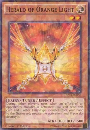 Konami Herald of Orange Light BP03-EN050 - 1st Edition Shatterfoil