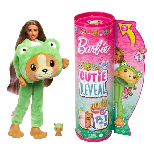 Barbie Cutie Reveal - 10 Surprises Puppy as Frog Ages 36+