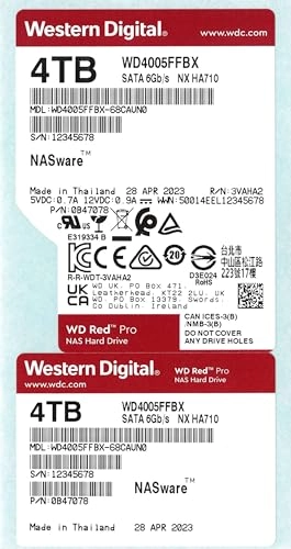 WD Red Pro 3.5" 7200rpm 256MB SATA 6Gb/s (WD4005FFBX-SPCAUN0) - 4TB