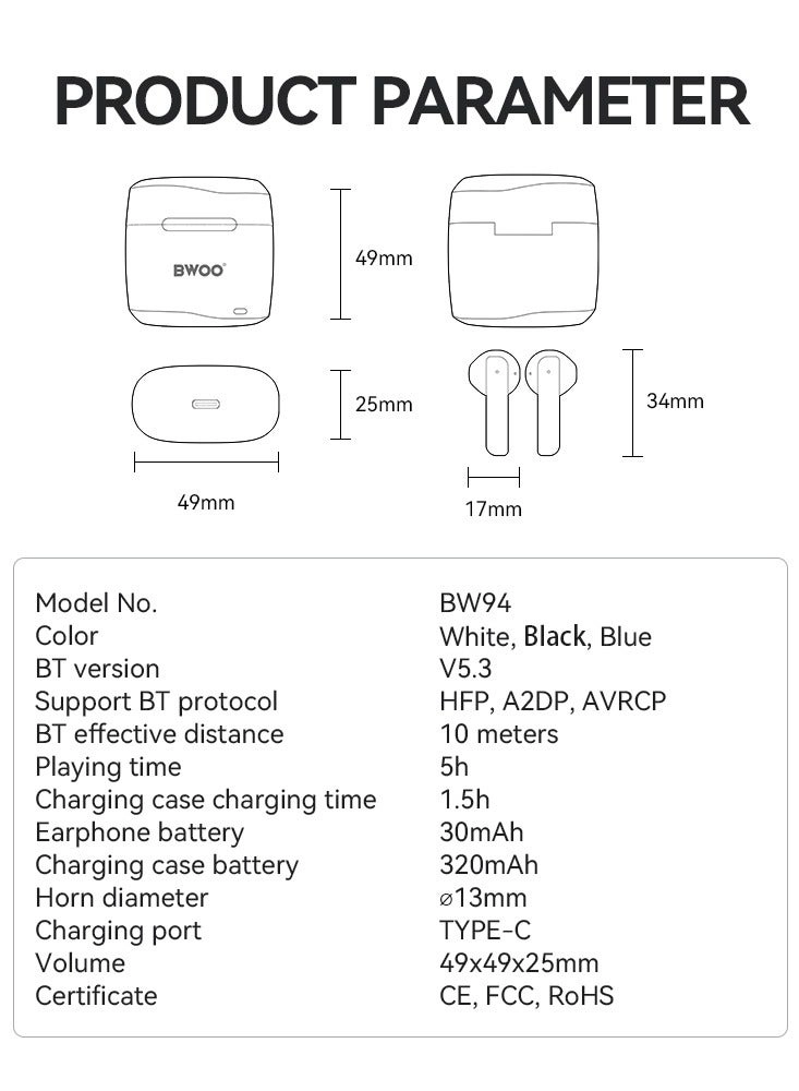 BW92 Wireless Earbud