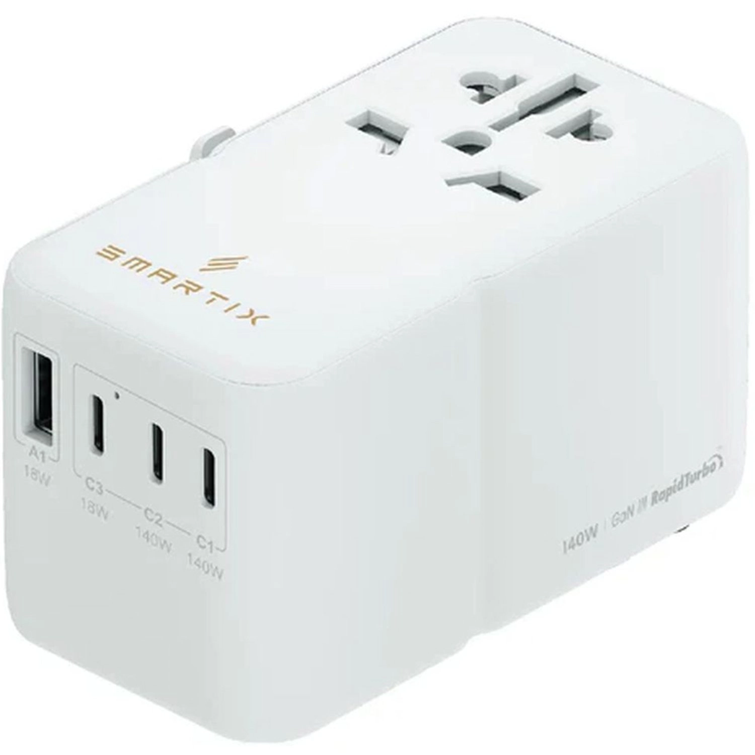 Smartix Premium Universel Travel Adaptor - US/EU/AU/UK 140W