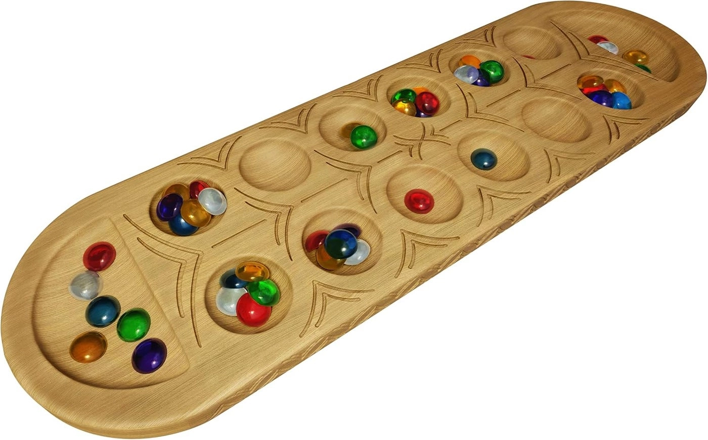Classic Mancala - Fullsized Solid Wooden Board