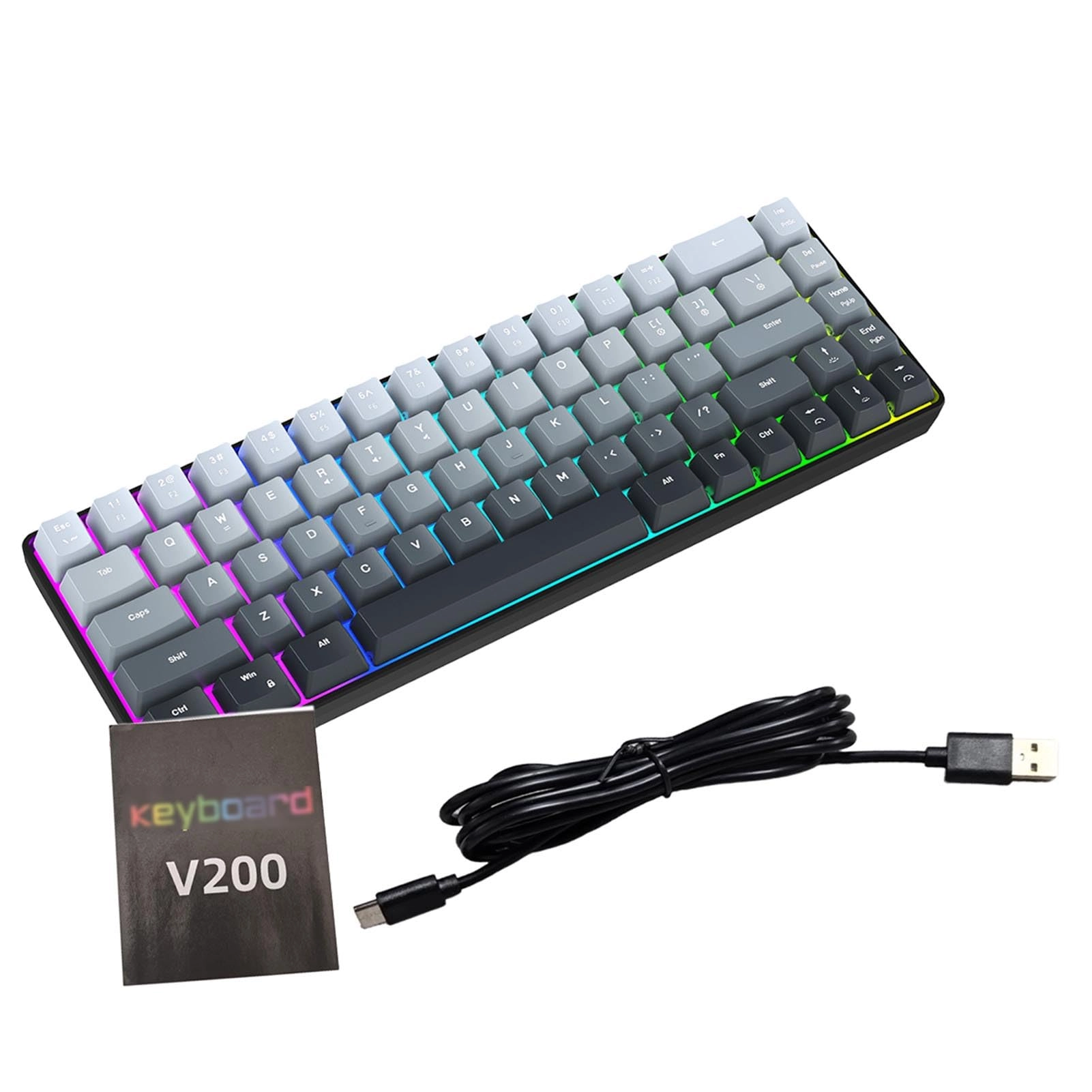 Eacam V200 68 Key RGB Gaming Keyboard - Wired