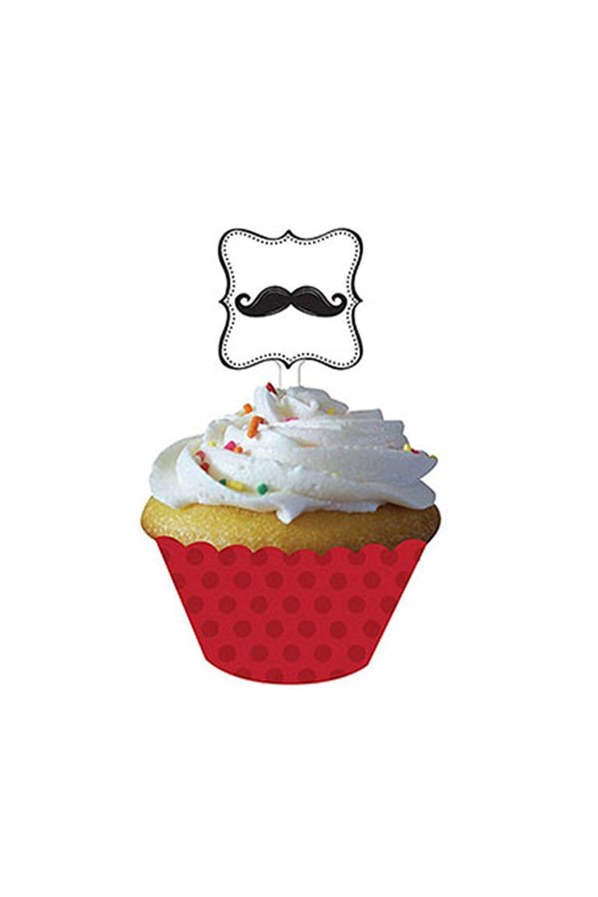 Party Zone Moustache Madness Cupcake Wrappers