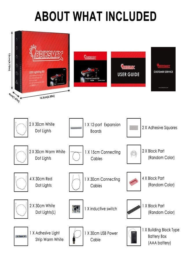 Led Lighting Kit - for LEGO-10304 Camaro Z28