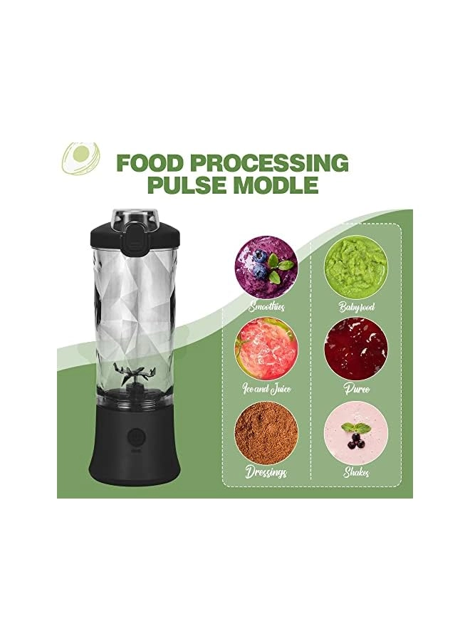 Portable Personal Blender - 6-Blade USB Rechargeable Portable