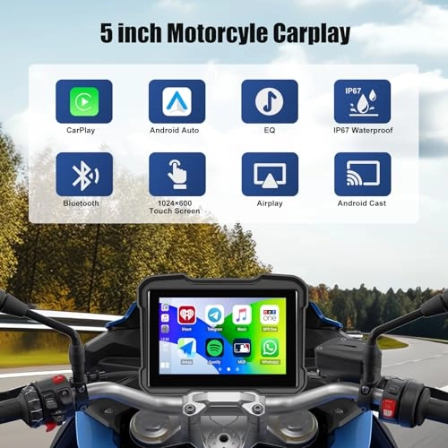 Motorcycle GPS Navigation System - 5 inch