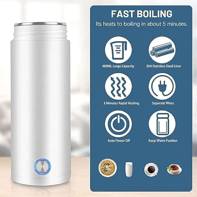 Portable Stainless Steel Electric Kettle