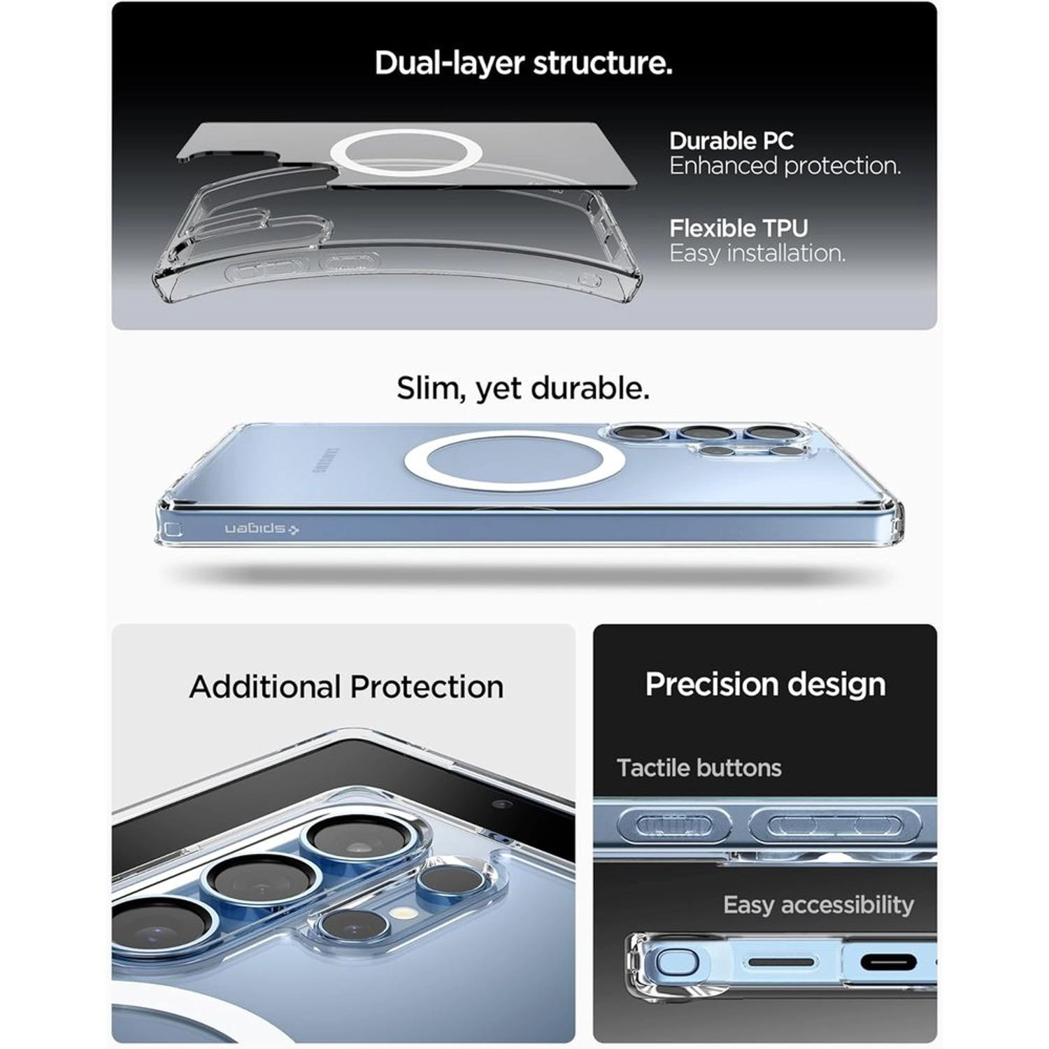 Ultra Hybrid MagFit Clear Case for Samsung Galaxy S25 Ultra