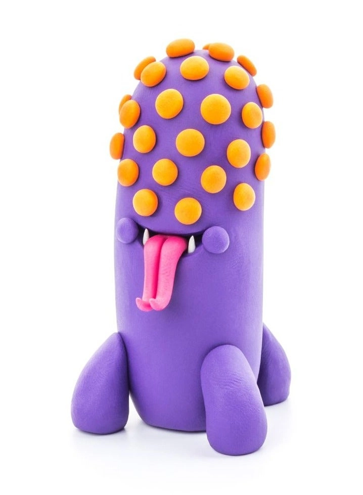 DIY Beasts Yollo, Violet, Fishka - Modelling Clay 3+ years 6 cans