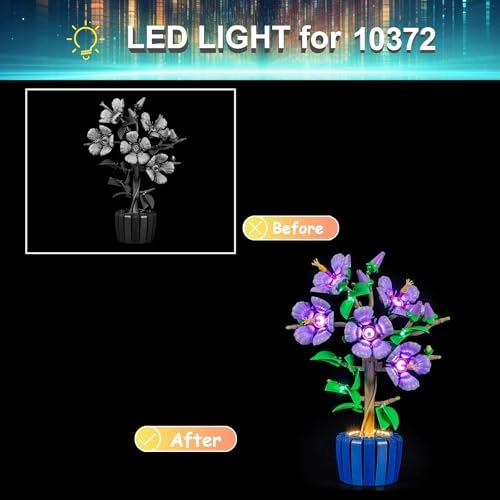 LED Light Kit for LEGO 10372 Hibiscus Flowers - Plastic 5v