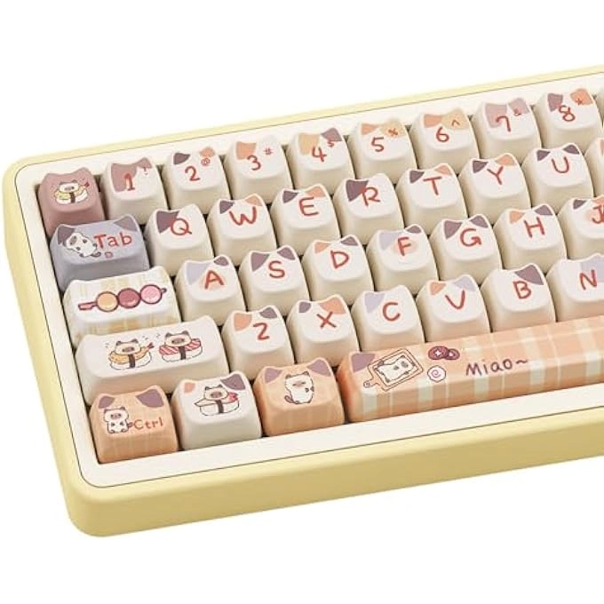 PBT KEYCAPS - 140 Keys Pink MAO Profile