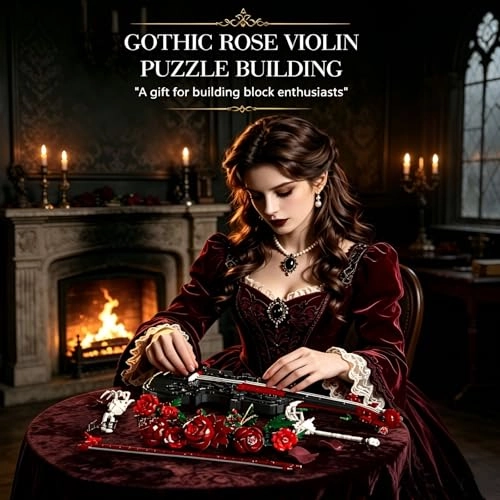 Gothic Roses Violin - 1429 pcs